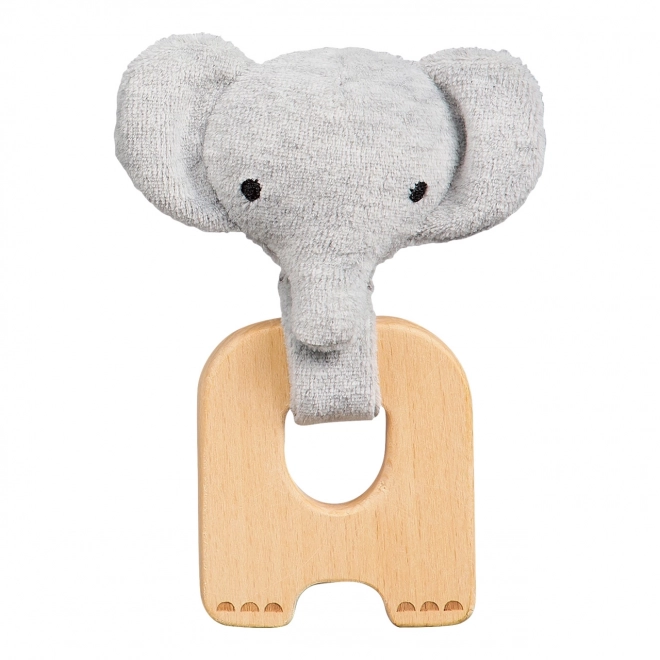 Petit Collage Elephant Teether