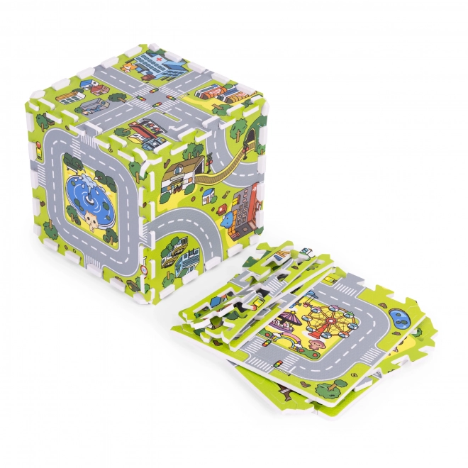 Children's Puzzle Foam Play Mat Town Design