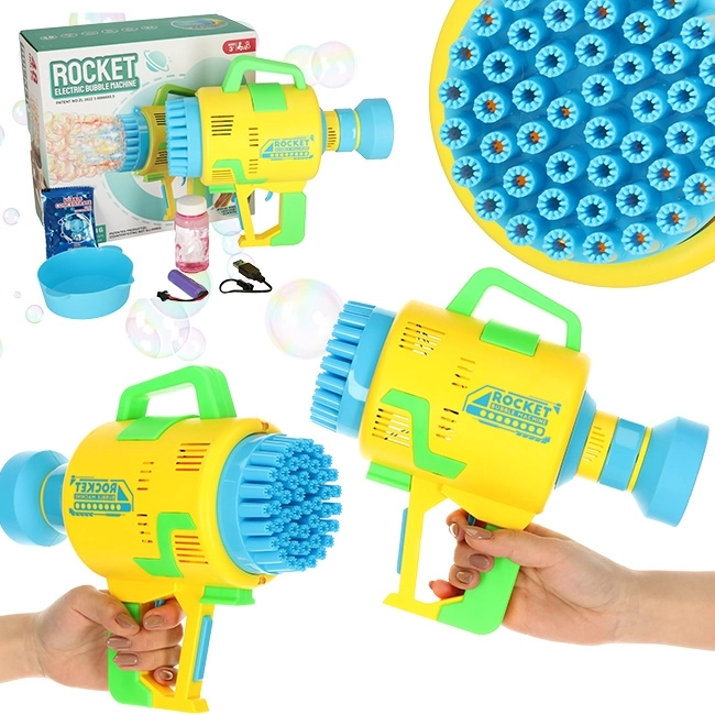 Automatic Bubble Blower Gun with Lights - Yellow