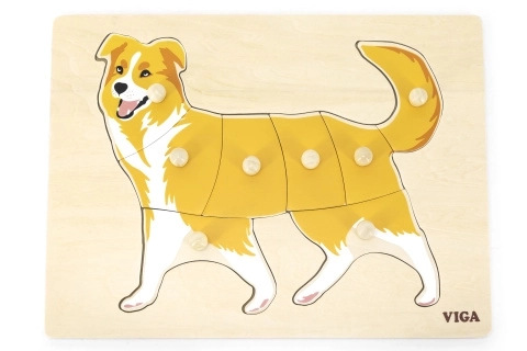 Wooden Montessori Dog Puzzle