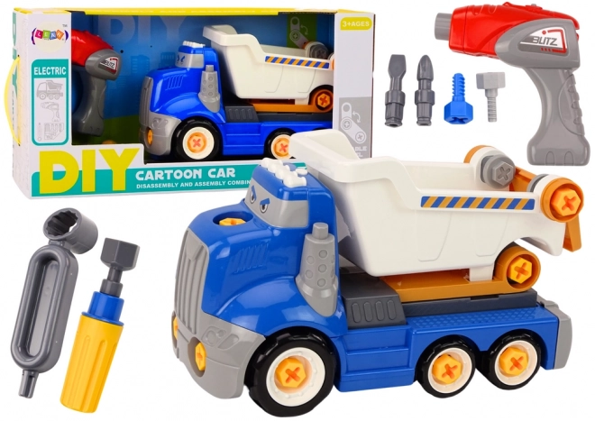 Cartoon Dump Truck DIY Blue