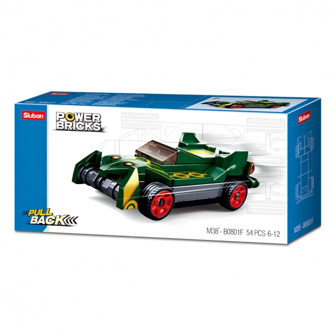 Sluban Pull-Back Car Green Skid