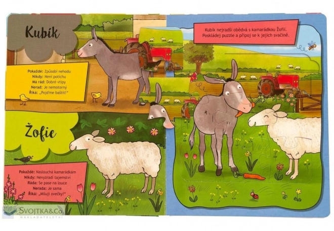Kniha s puzzle: kamarádi zvířátka