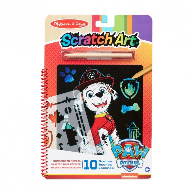 Paw Patrol Scratch Art - Marshall