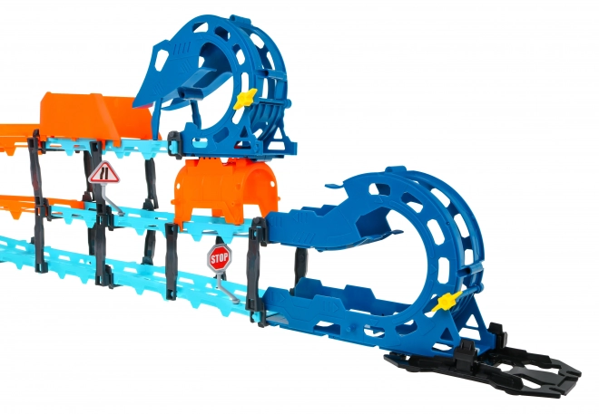 Interactive Racing Track with Tunnel and Dual-Sided Car for Kids 3+