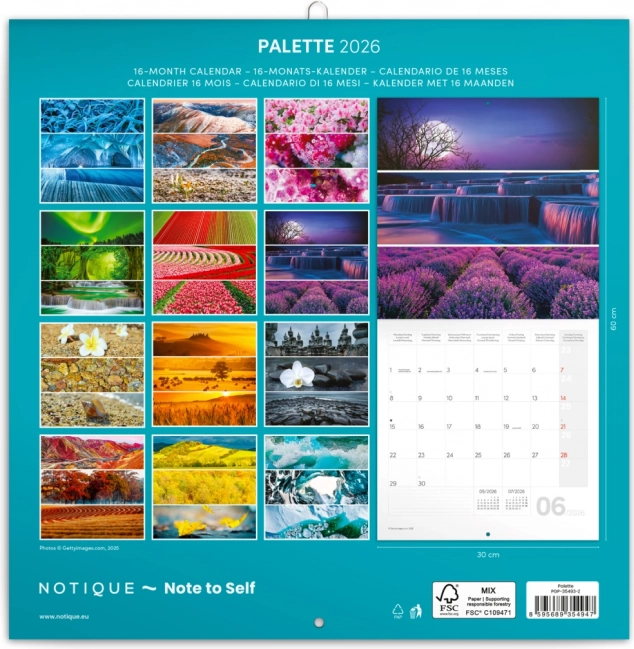 Calendrier Notes Paleta 2026