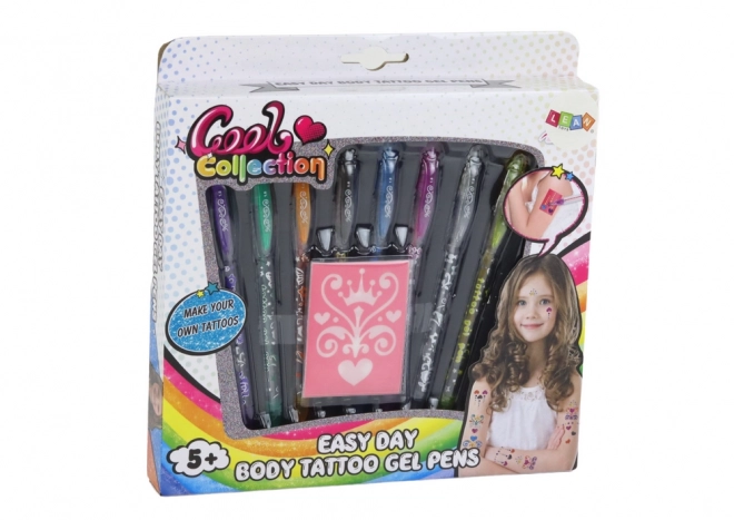 Glitter Tattoo Pen Set for Kids