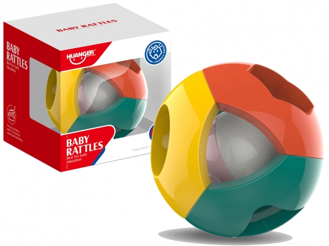 Colorful Rattle Ball with Geometric Shapes for Infants