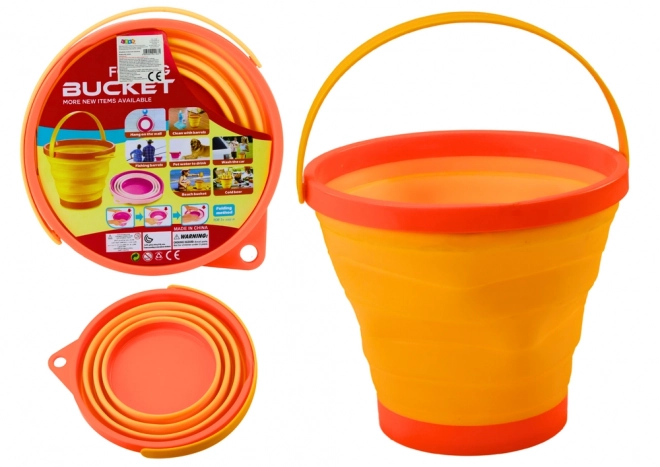 Collapsible Silicone Bucket Orange