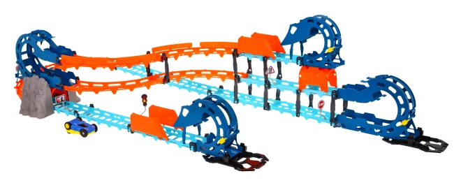 Interactive Racing Track with Tunnel and Dual-Sided Car for Kids 3+