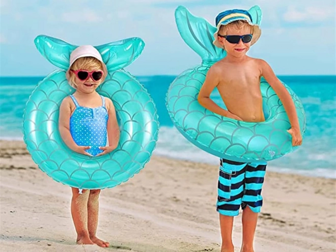 Inflatable Mermaid Swimming Ring for Children