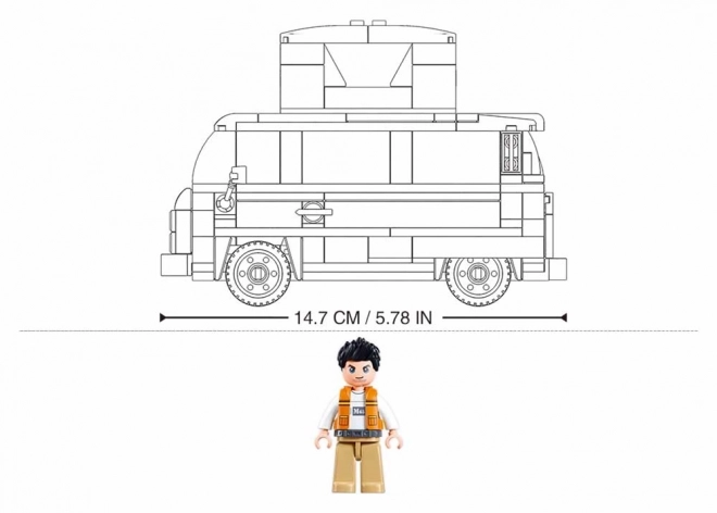 sluban model bricks travel trailer