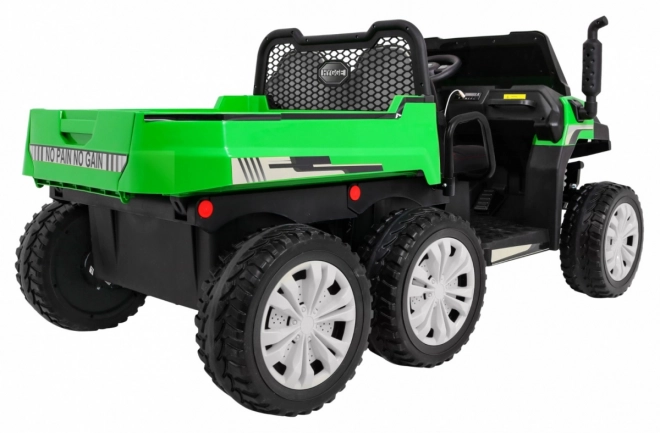 Farmárske auto pre 2 deti Zelené + 4x4 + Diaľkové ovládanie + Kiper + LED Audio