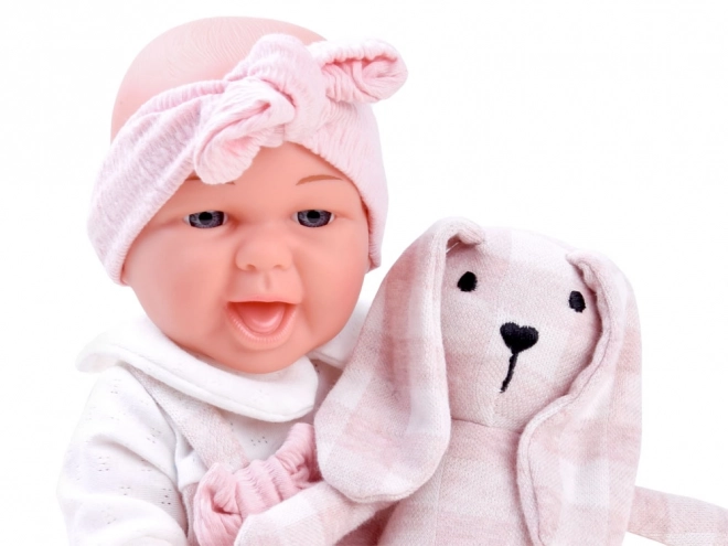 Charming Baby Doll with Plush Bunny