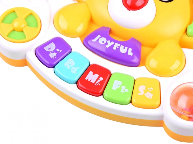 Colorful Interactive Koala Keyboard with Animal Sounds – Yellow