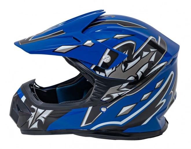 Motocyklová helma Enduro modrá