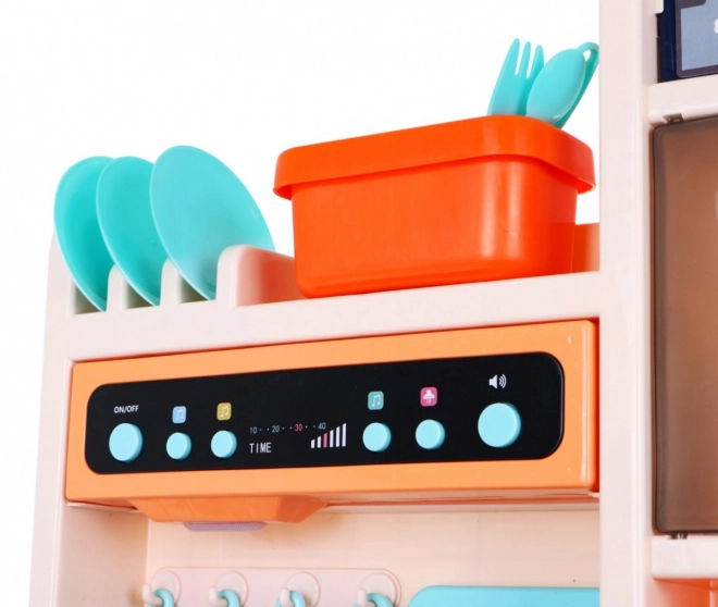 Stylish Blue Kids Kitchen Set with Interactive Features