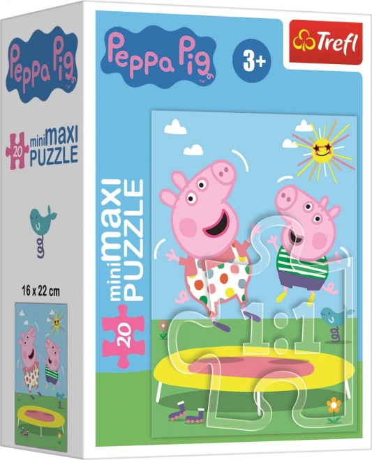 Peppa Pig Jumping on Trampoline Puzzle - 20 Pieces