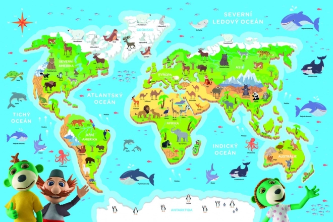 Educational Puzzle - Treflíci Discover World Animals