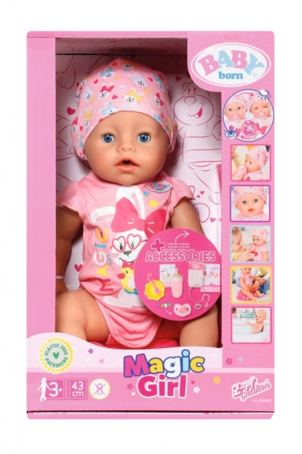 Baby Born with Magic Pacifier Doll Girl 43 cm