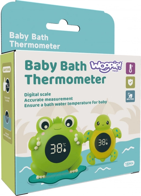 Children's Bath Thermometer Turtle 2-in-1 for Measuring Water and Room Temperature