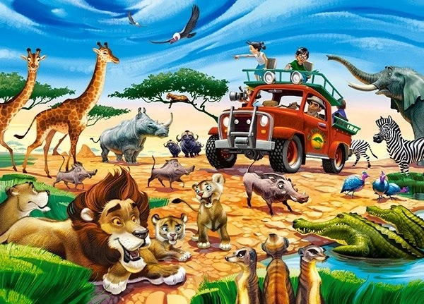 Safari Adventure 180 Piece Puzzle