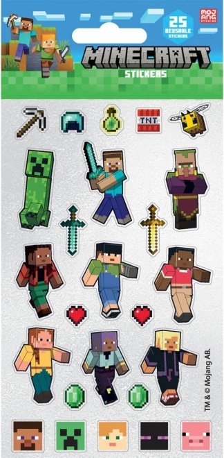 Minecraft sparkly reusable stickers