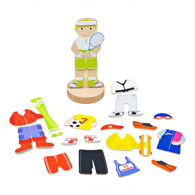 Bigjigs Toys magnetic dress-up puzzle sports activities