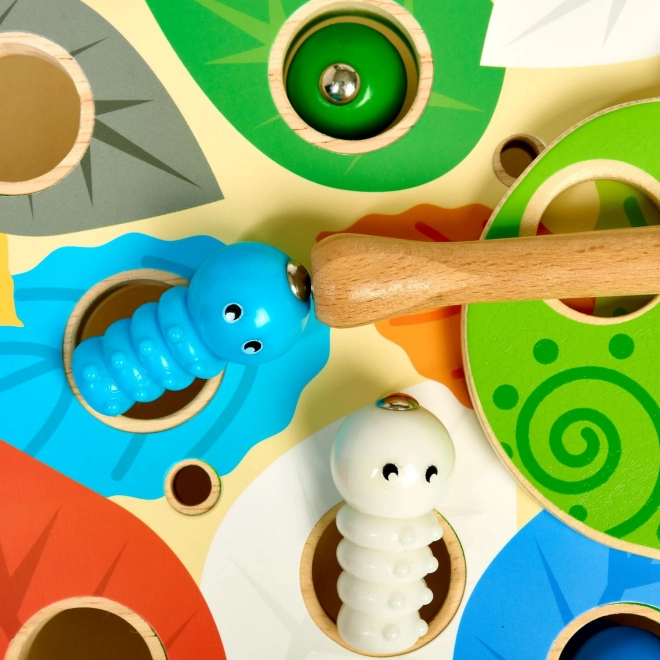 Catch the Caterpillars - Wooden Motor Skills Game with Magnets