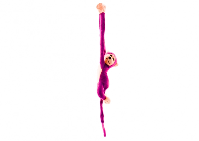 Plush Monkey with Sound, Dark Pink, 60 cm