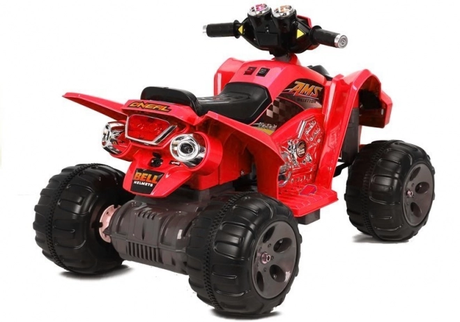 Red Battery-Powered Quad with Large Wheels