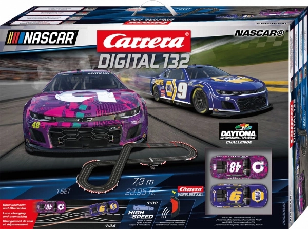 Pista elettrica digitale Carrera Digital 132 NASCAR Camaro NextGen ZL1 7,3 m