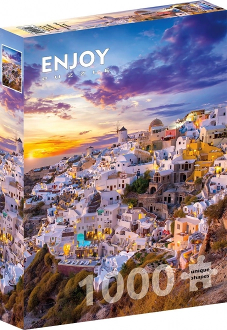 Puzzel Zonsondergang boven Santorini 1000 stukjes