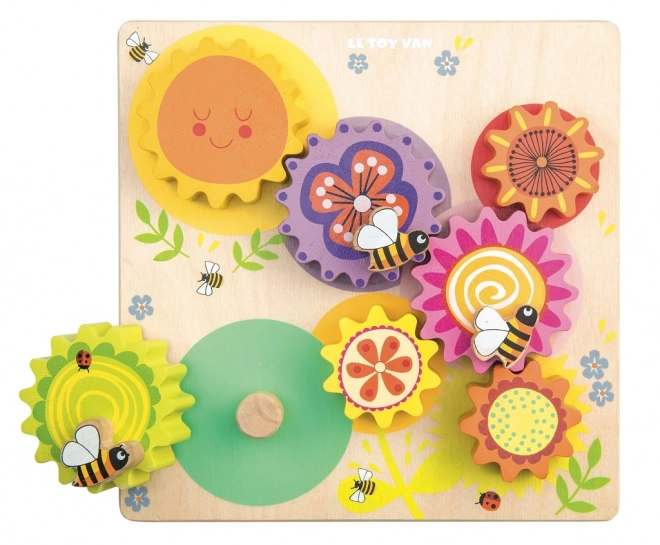 Colorful Wooden Gear Puzzle by Le Toy Van