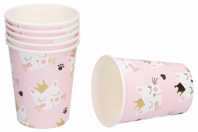 Party cups with cat design 250ml