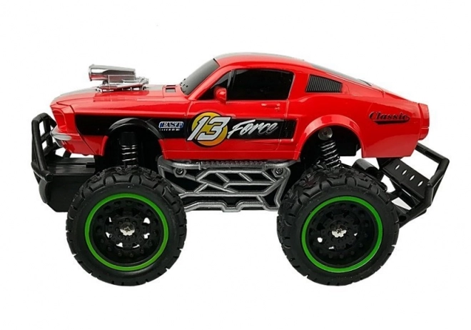 Remote Control Off-Road Car with High Red Wheels