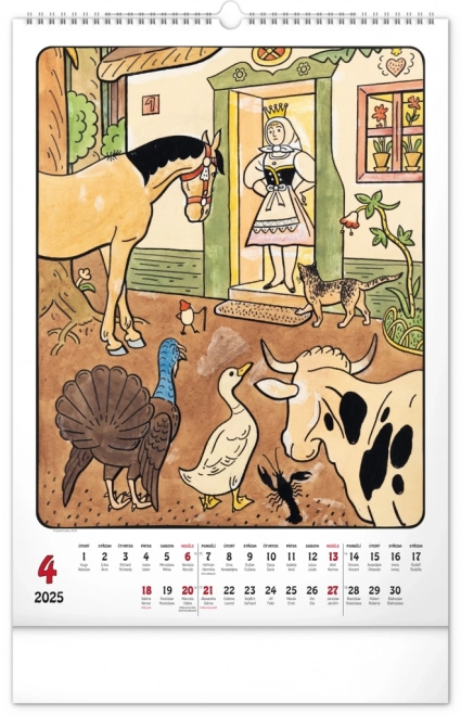 Wall Calendar Josef Lada 2025