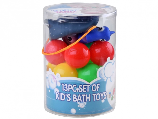 Colorful Ocean Animal Bath Toys Set