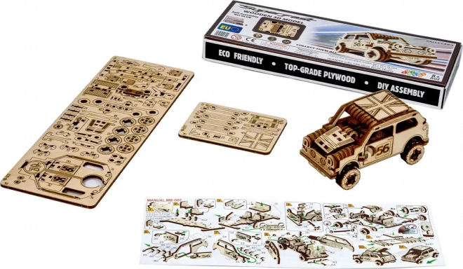 Holz 3D-Puzzle Rallyeauto