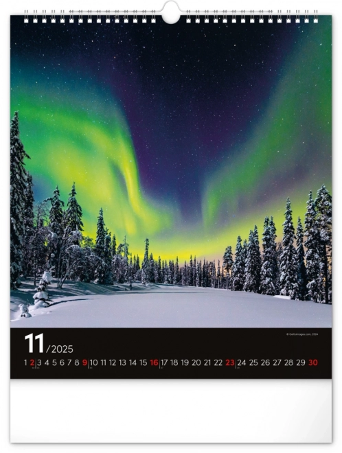 Wall Calendar Northern Lights 2025