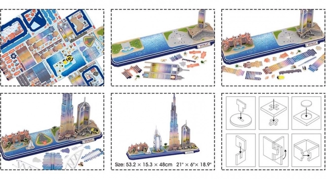 CubicFun Glowing 3D Puzzle CityLine Panorama Dubai