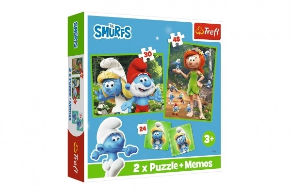 Educational SMURFS Puzzle Set and Memory Game