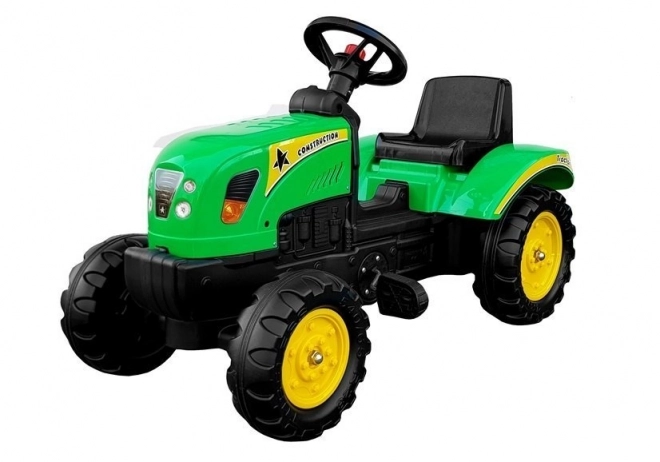 Green Pedal Tractor with Trailer