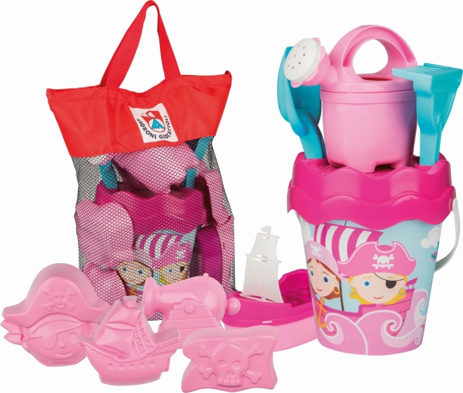 Pirate Sand Play Set in Travel Bag - Pink