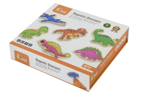 Wooden Dinosaur Magnets Set