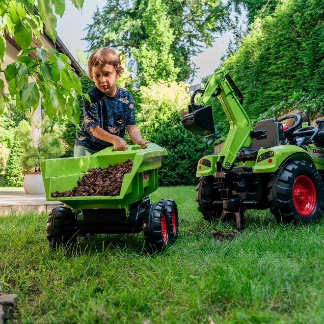 Pedal Tractor Claas Arion 430 green with front and rear scoop