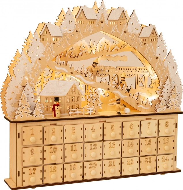 Small Foot Advent Calendar with Skiers