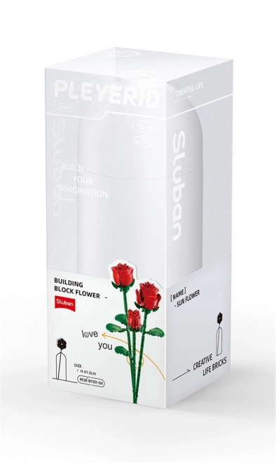 Sluban Red Rose in Vase