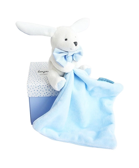 Gift Set Blue Bunny Toy with Comfort Blanket