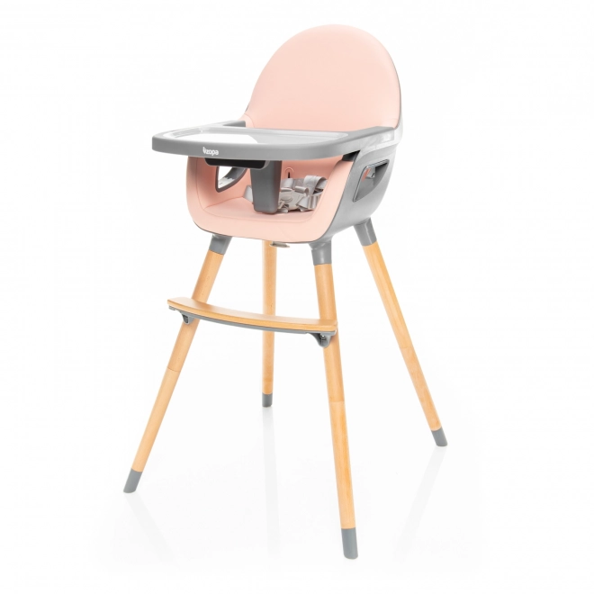 Children's High Chair Dolce 2 in Blush Pink and Grey